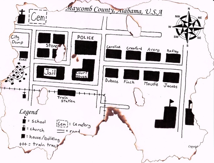 Map Of Maycomb County Discovered Map (Part 1) - The "To Kill A Mockingbird" Project: New  Discoveries